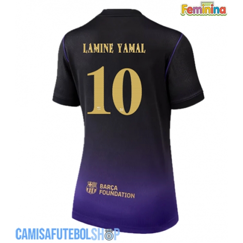 Camisa de time de futebol Barcelona Lamine Yamal #10 Replicas 2º Equipamento Feminina 2026-27 Manga Curta